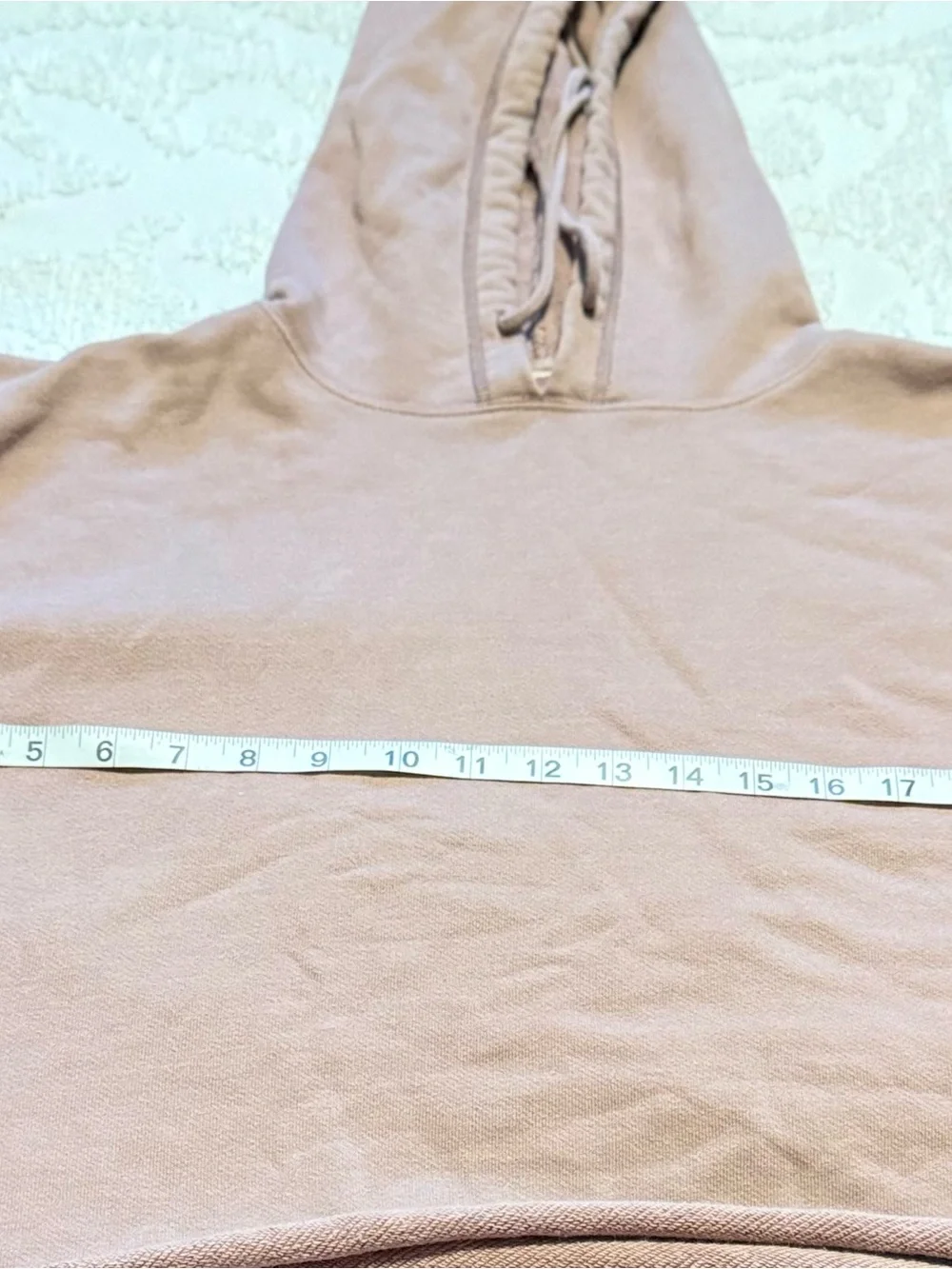 ALO Yoga Rose Taupe Cropped Drawstring Hoodie